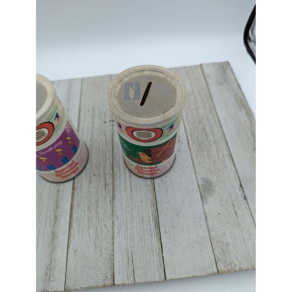 Lot of 2 Special Occasion Edition Stamp Tin Banks Birthday Love - Picture 2 of 10
